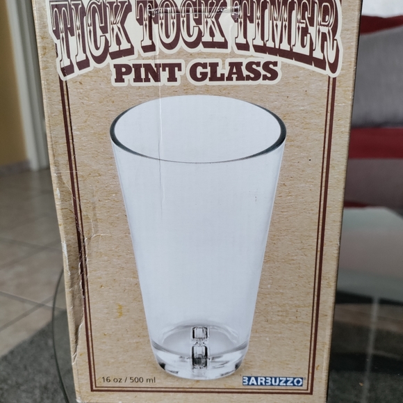 Look!!Barbuzzo Tick Tock Timer Beer Pint Glass with Timer Drinking Game. - Picture 7 of 10